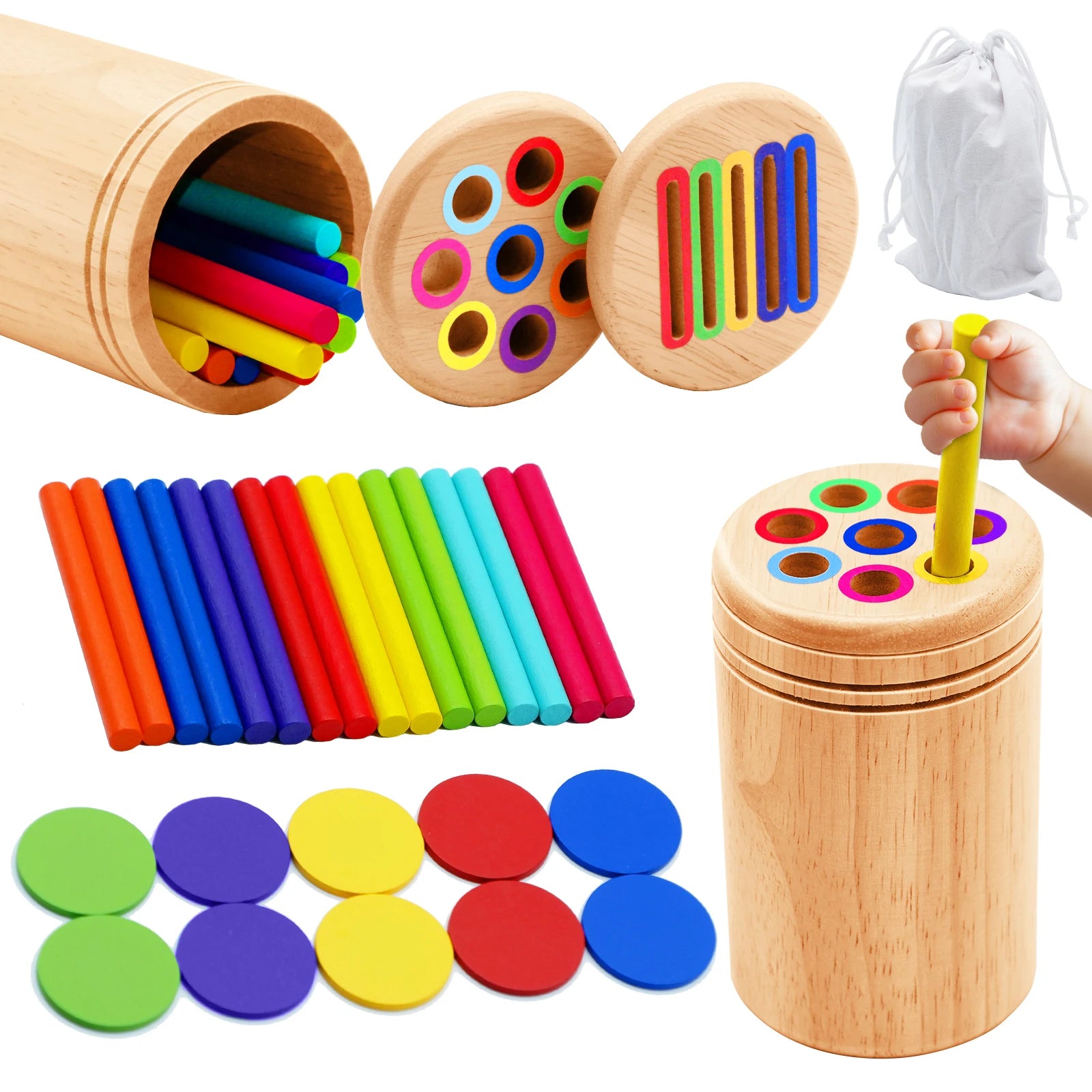 Jouet d'apprentissage en bois (2-5ans)